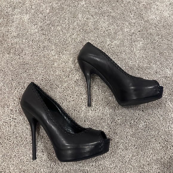Gucci Black Peep Toe Heels - Picture 8 of 11